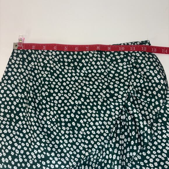 Women's Skirt Sz Sm Polyester A-Line Ruffle Floral Multicolor Boho Indie Preppy - Picture 7 of 7